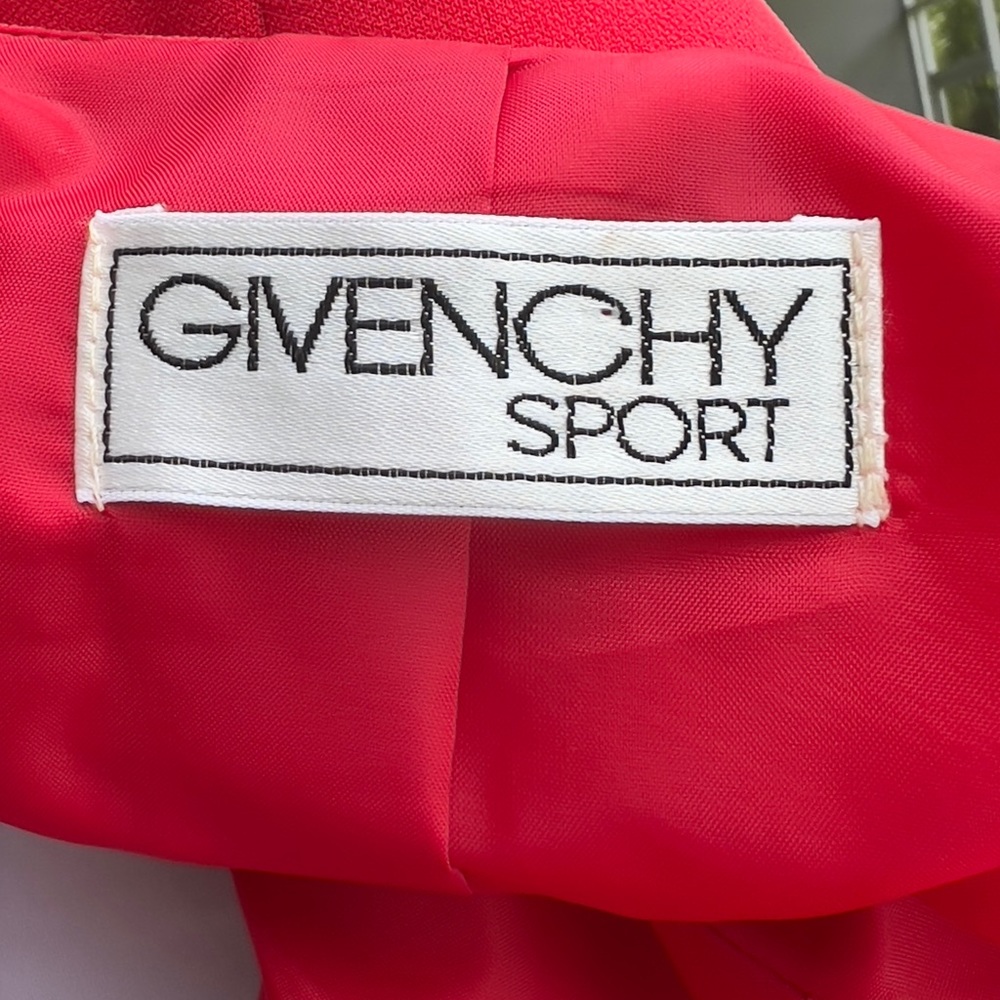 Vintage Red Givenchy Sport Blazer Suit Jacket Size 8 - Picture 12 of 12